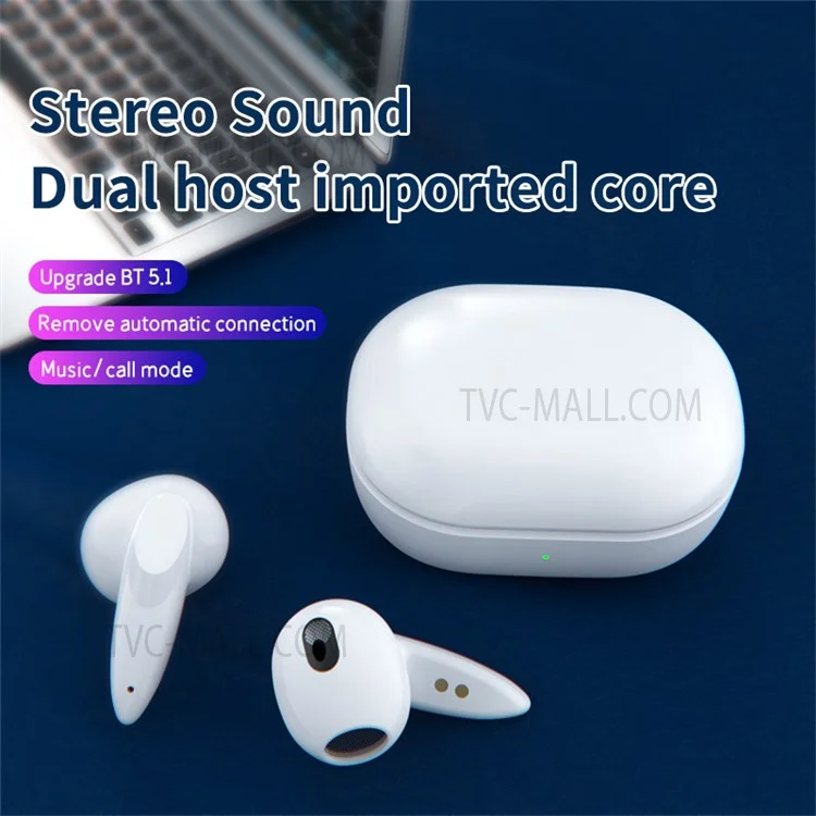 P18 TWS Mini Wireless Bluetooth-compatible Earphone Noise Cancelling Stereo Music Calling Sports In-ear Headset - Black
