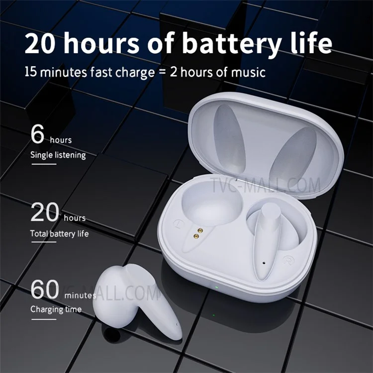 P18 TWS Mini Wireless Bluetooth-compatible Earphone Noise Cancelling Stereo Music Calling Sports In-ear Headset - Black
