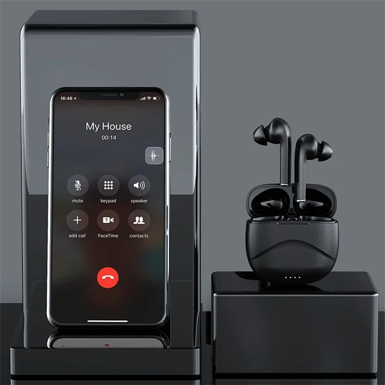X50 TWS Kabellose Bluetooth 5.1 In-Ear-Kopfhörer Bass-Stereo-Musik-Anrufung Sports-Headset - Schwarz
