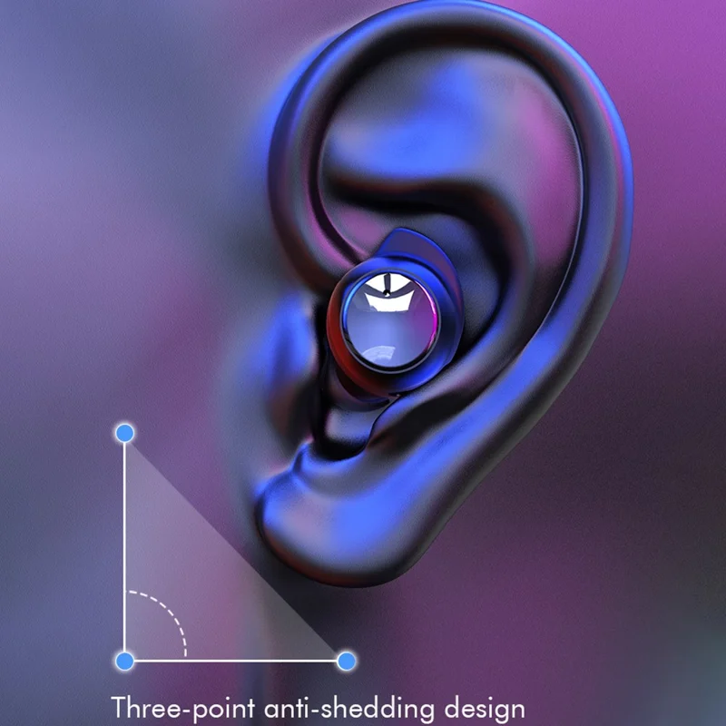 TWS-24 Wireless Bluetooth-compatible Earbuds Touch Control In-ear Earphone with LED Battery Display - Grey