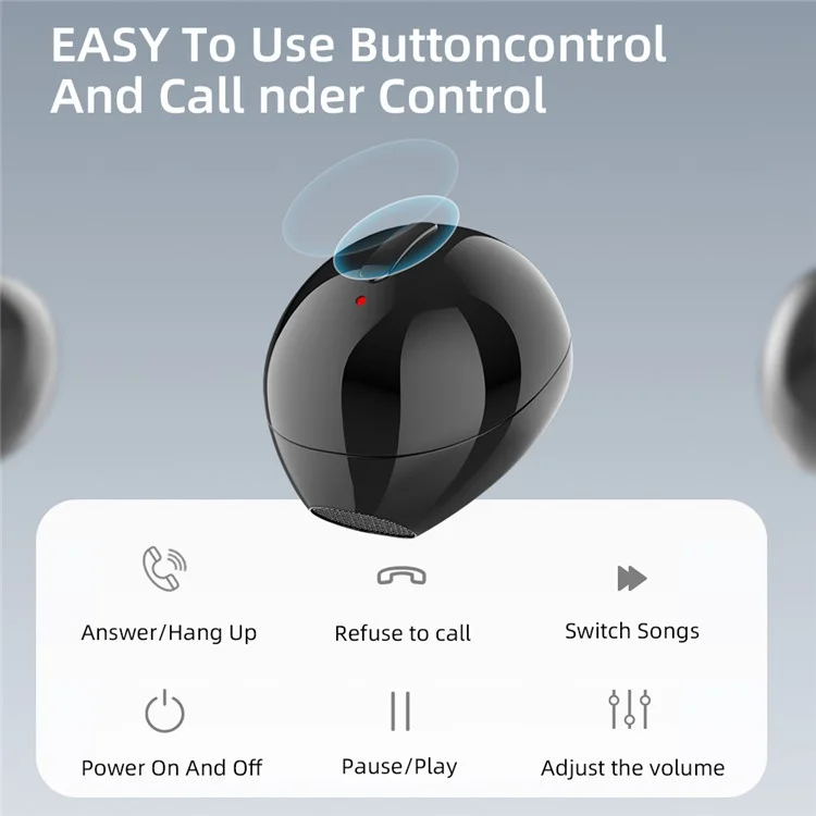X21S TWS Low Latency Gaming Earphone Bluetooth-compatible 5.0 Mini Headsets Hidden Sport Wireless Earphones IP4 Waterproof Invisible Earbuds with Microphone - White
