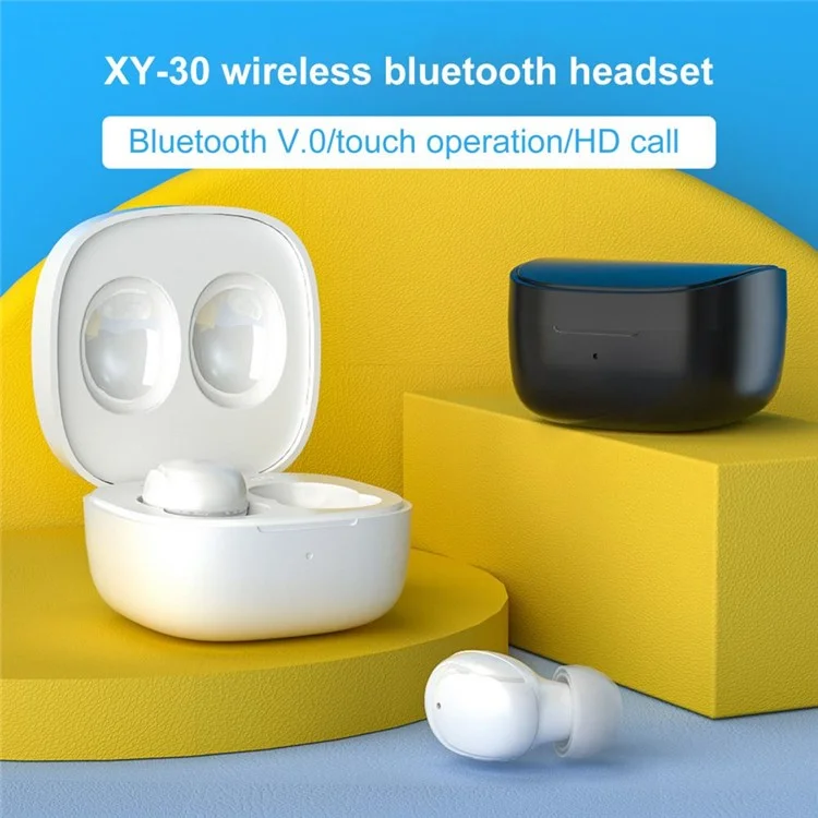 XY-30 TWS Wireless Bluetooth-compatible 5.0 Sports Earphone Earbuds Waterproof Touch Music Calling Headset - Black