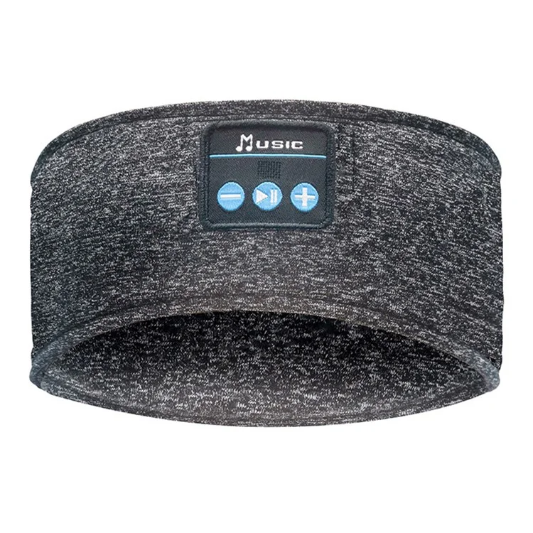Bluetooth-compatible Headband Wireless Music Call Headset Hair Band for Sleeping Fitness Jogging Yoga - Grey