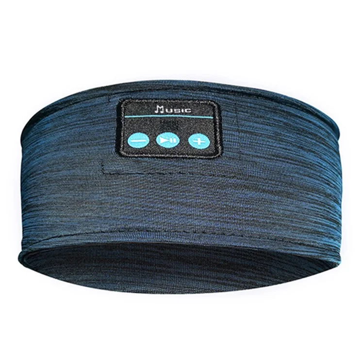 Bluetooth-compatible Headband Wireless Music Call Headset Hair Band for Sleeping Fitness Jogging Yoga - Blue