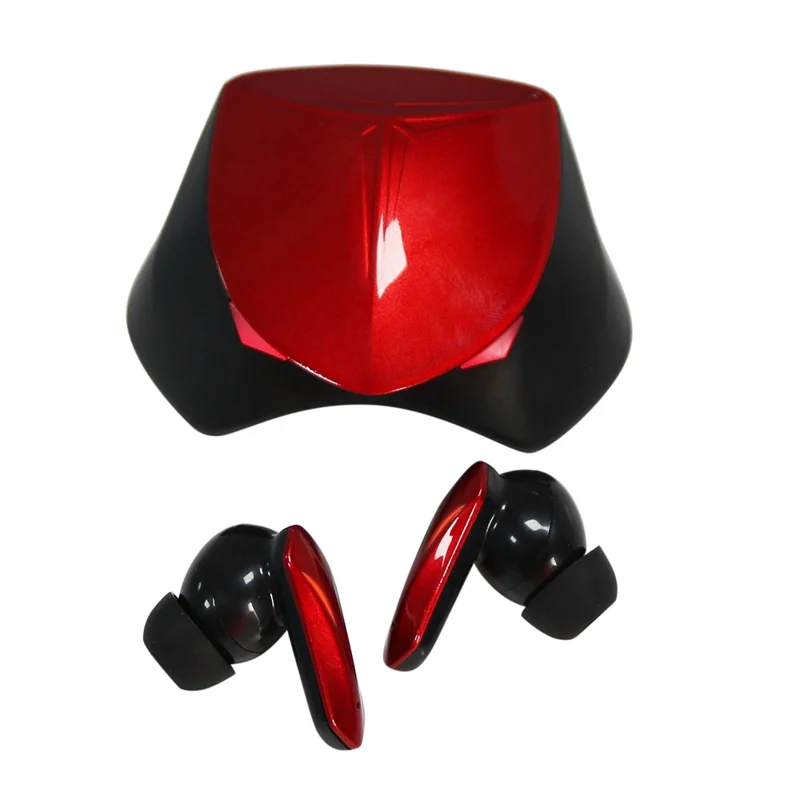 Y18 Earphone TWS Wireless Bluetooth-compatible 5.0 Noise Reduction Low-Latency High-tech Headset Gaming Headphone - Red