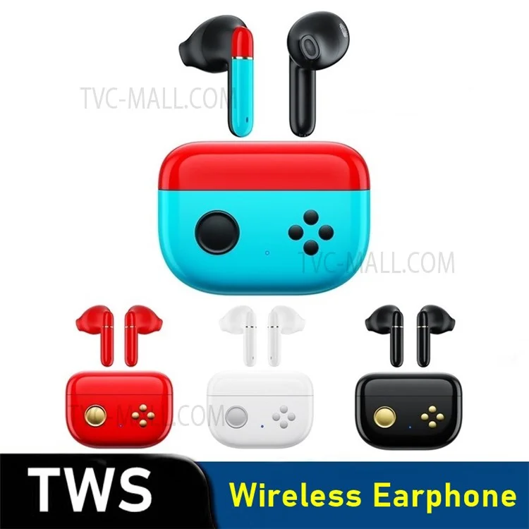 F2 TWS Wireless Bluetooth-compatible In-ear Earphone Low-Latency Headphone Noise-canceling Earbud Headset with Microphone - Multi-color