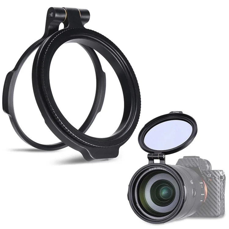 Uuirig 58mm ND Filterring Schnellfreisetzungs -objektivadapter Flip Bracket DSLR -kamerazubehör
