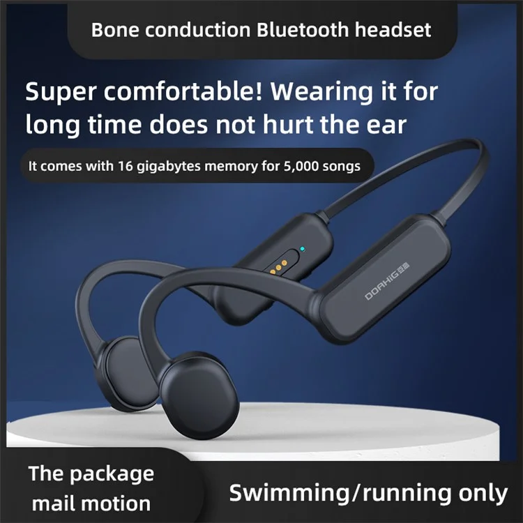 DG-X18 Pro 32G Memória Bluetooth 5.0 Condução Óssea Fones de Ouvido Fones de Ouvido IPX8 à Prova D'água Para Esportes de Corrida