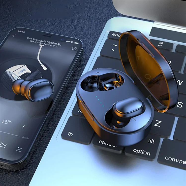 A6R TWS Mini Wireless Bluetooth-compatible Headset Low Delay In-ear Earphone Sports Headphone with Charging Case