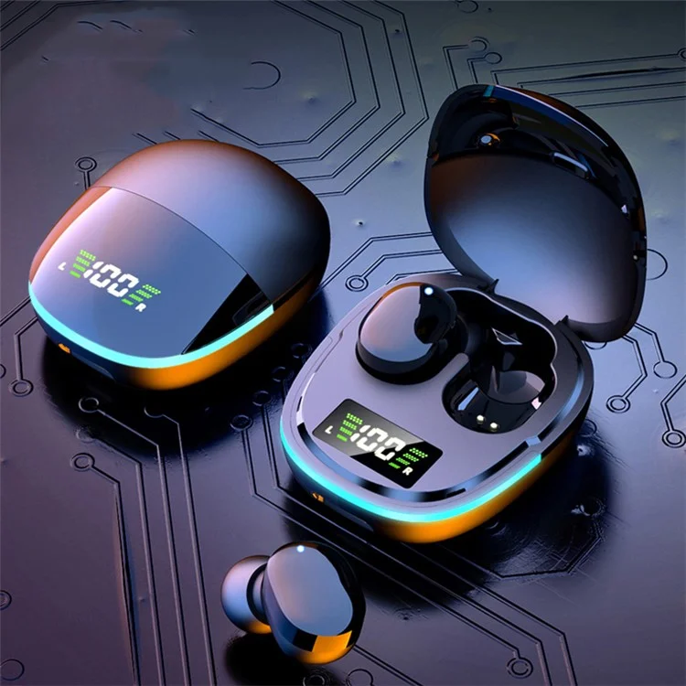 Auriculares inalámbricos Bluetooth 5.1 G9S con pantalla digital, tacto, resistentes al agua, música y juegos con luz LED respiratorio