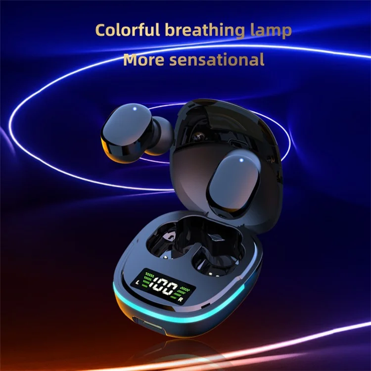 Auriculares inalámbricos Bluetooth 5.1 G9S con pantalla digital, tacto, resistentes al agua, música y juegos con luz LED respiratorio