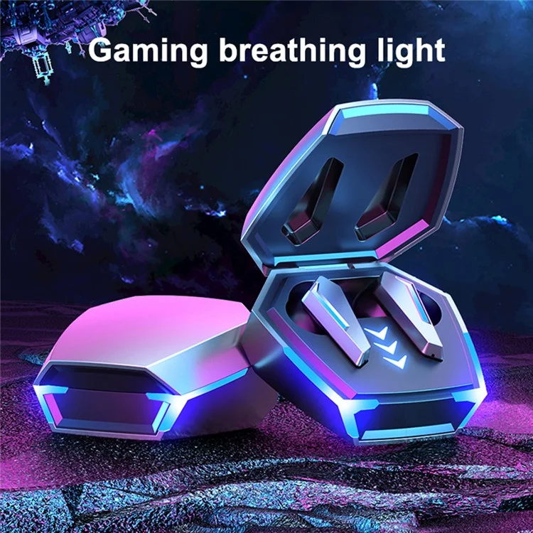 M10 Wireless TWS Earbuds Gaming Headset Low-Latency Stereo Headphones Support IP4 Waterproof - White