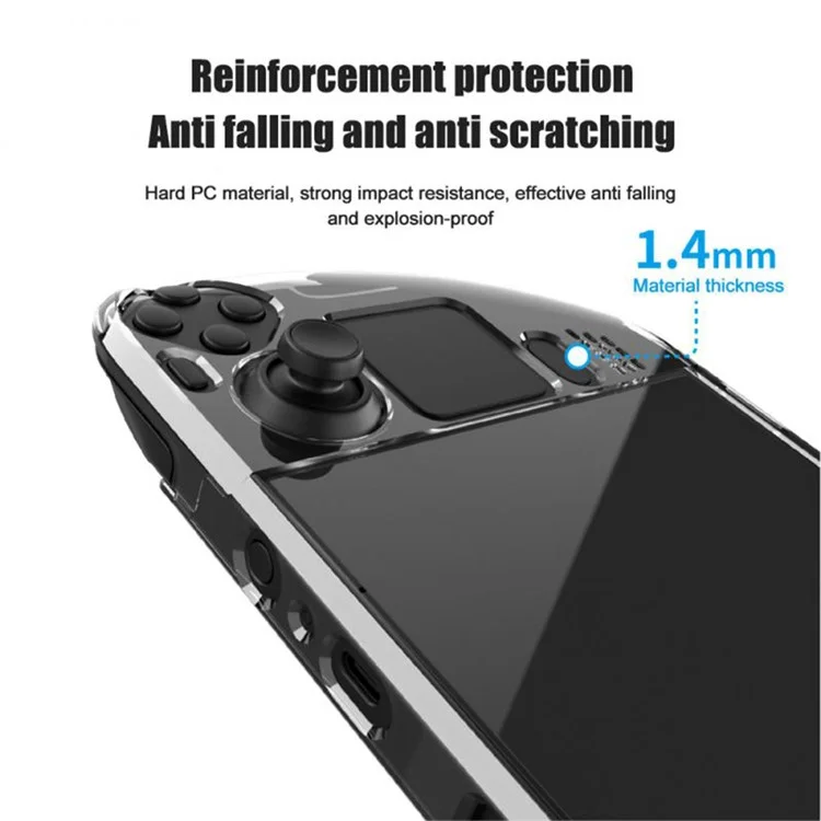 PGTECH GP-806 Transparent Case for Steam Deck Console Gamepad Anti-scratch Protective Cover