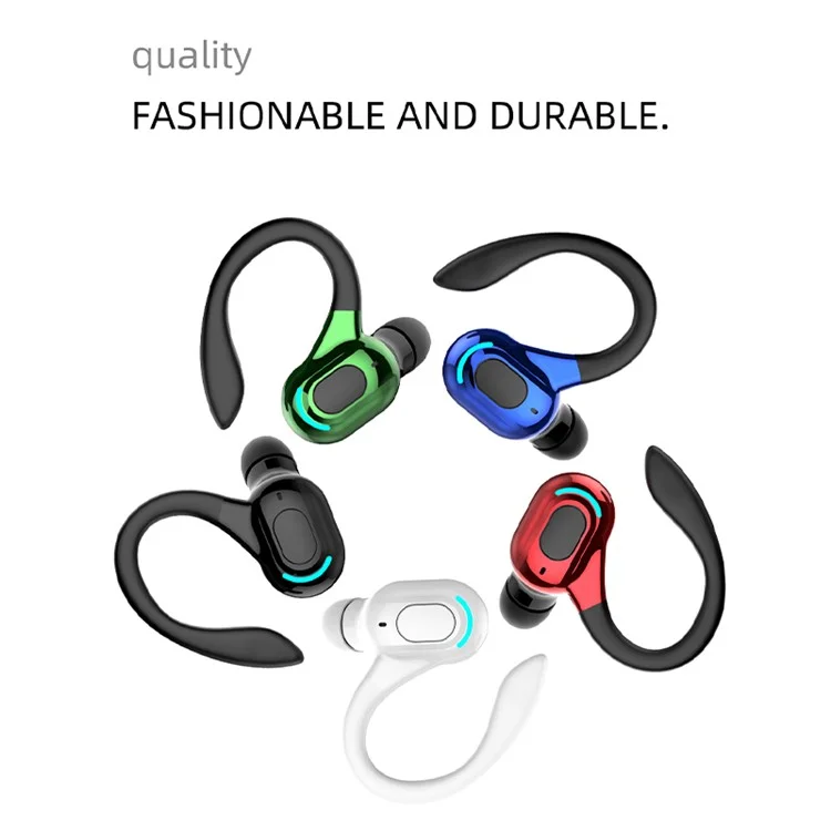 F8 Earphones TWS In-ear Bluetooth-compatible Earbuds Headphones with Mic and IPX4 Water Resistance - White