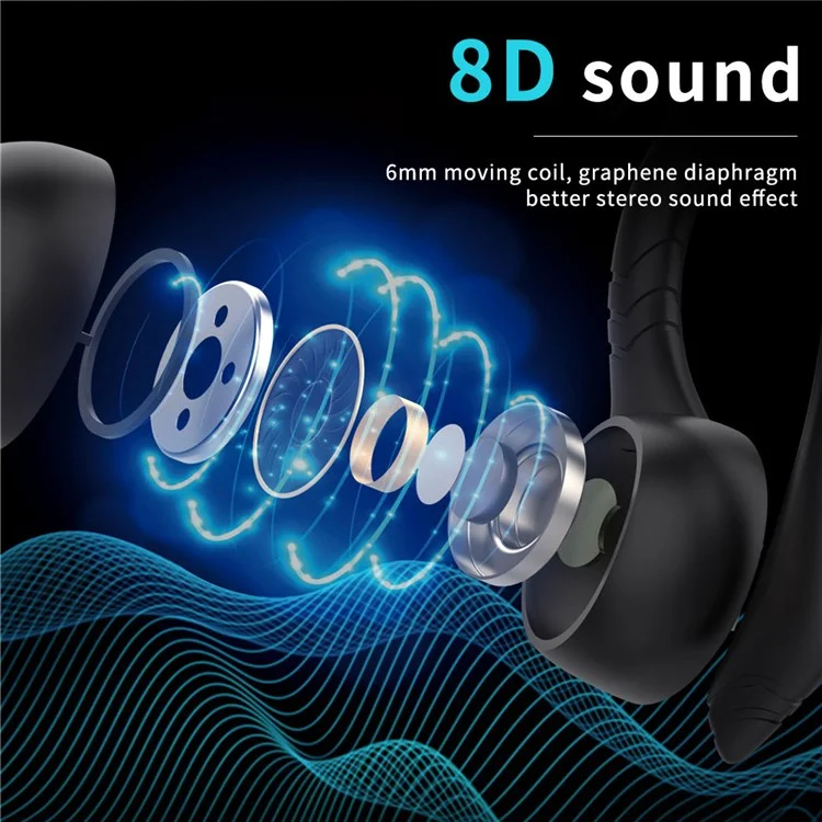 CYBORIS CYB-BE1034 IPX7 Auricular deportivo impermeable TWS Auricular Bluetooth Gancho de oreja