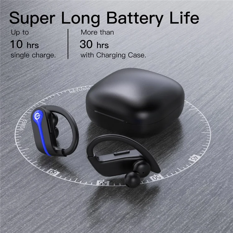 HBQ-Q62-9 Earphone TWS Wireless Bluetooth 5.0 Rauschreduzierung Niedriger Latenz-ohrhaken-design Headset Gaming-kopfhörer