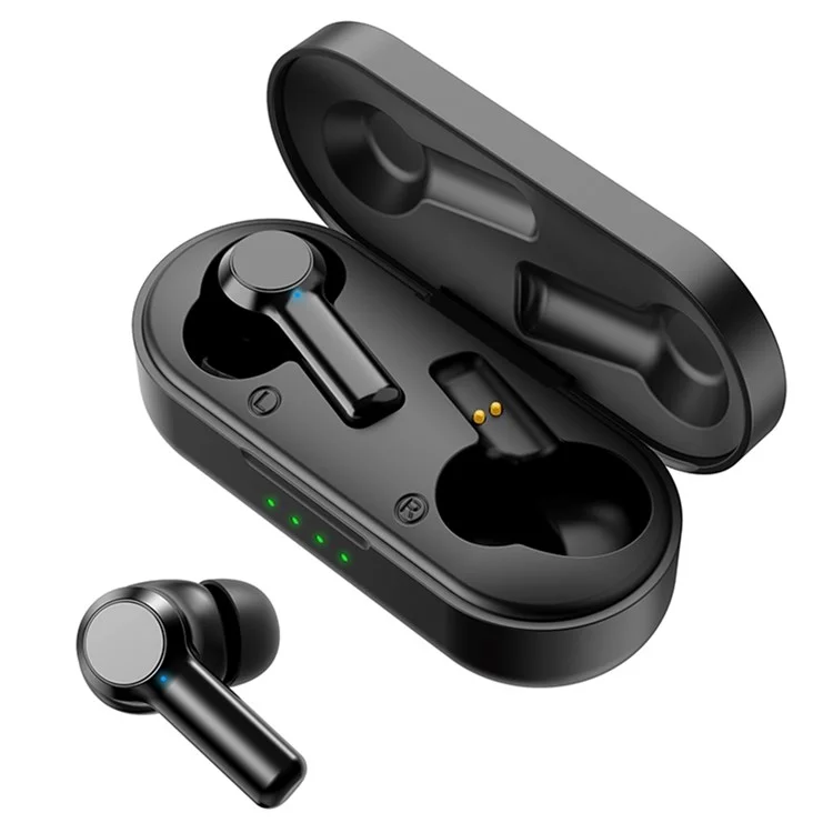 JUNSUNMAY JSM-W20 TWS Bluetooth-compatible 5.0 Earphones Noise Cancelling Stereo In-Ear Earbuds Smart Touch Waterproof Headphone - Black