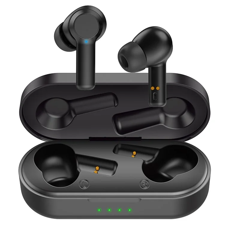 JSM-W20 TWS Bluetooth 5.0 Earphones Noise Cancelling Stereo In-ear Earbuds Smart Touch Waterproof Headphone - Black