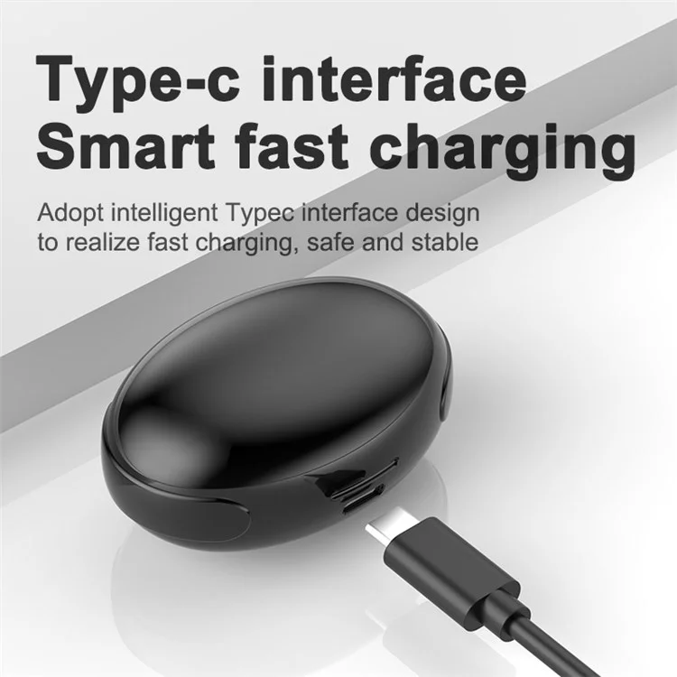 JUNSUNMAY JSM-T5 TWS Bluetooth-compatible 5.0 In-Ear Noise-Cancelling Headset Wireless Earphones Stereo Earbuds Waterproof Sports Headphones with Power Display Charging Box - Black