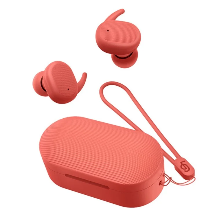 FINGERTIME Macaron TWS Wireless Bluetooth-compatible 5.0 Earphone In-ear Touch Stereo Music Calling Headset - Red