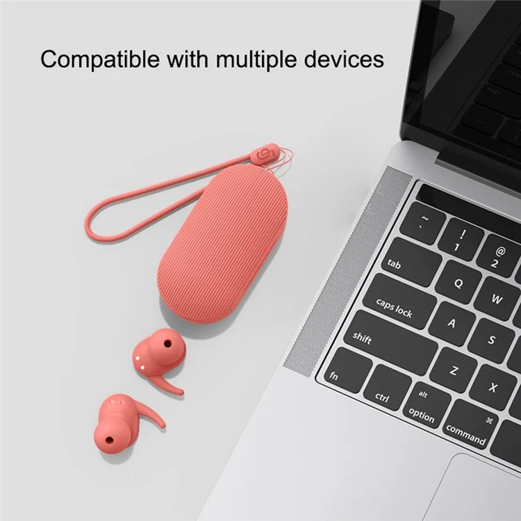FINGERTIME Macaron TWS Wireless Bluetooth-compatible 5.0 Earphone In-ear Touch Stereo Music Calling Headset - Red