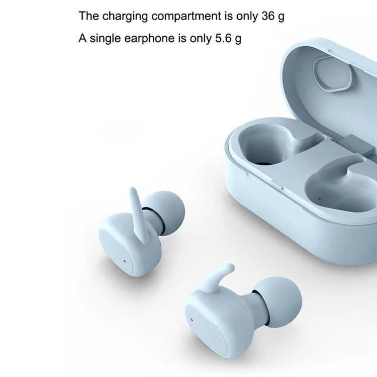 FINGERTIME Macaron TWS Wireless Bluetooth-compatible 5.0 Earphone In-ear Touch Stereo Music Calling Headset - Blue