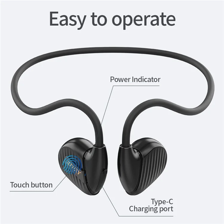 JOWAY H175 Air Conduction Headset Ultra Light Bluetooth-compatible Headphone Portable Sports Earphone for Outdoor Running/Indoor Fitness