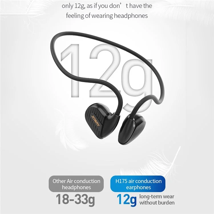 JOWAY H175 Air Conduction Headset Ultra Light Bluetooth-compatible Headphone Portable Sports Earphone for Outdoor Running/Indoor Fitness