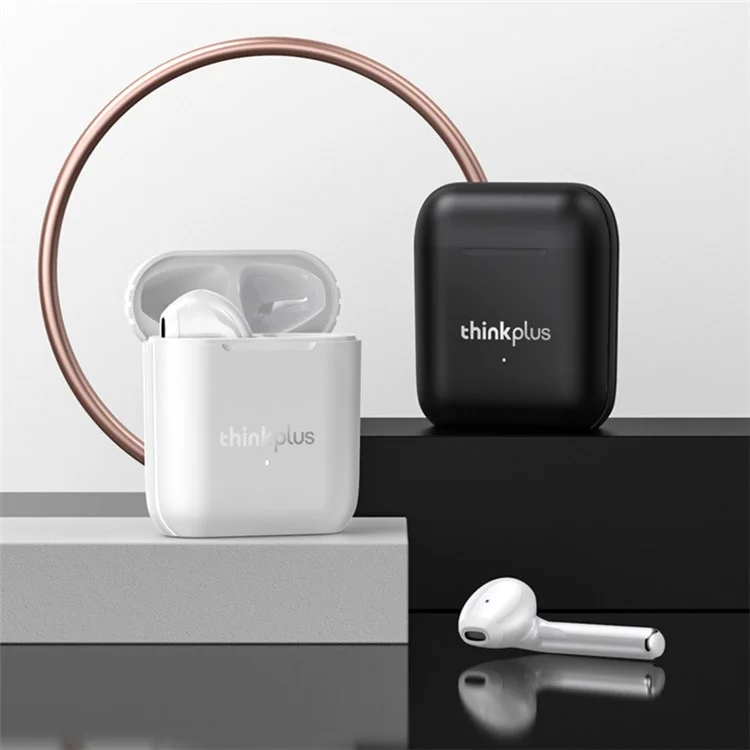 Lenovo Thinkplus LP2 TWS Auricolare Wireless Earphone Bluetooth 5.0 Cuffie a Basso Taglio a Basso Punto Stereo Con Cuffie Aggiornate Con Rumore ENC Mic Ipx5 Auricolari Impermeabili - Bianca