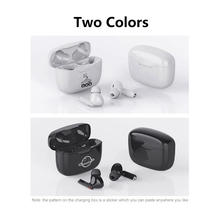 JUNSUNMAY Y113 TWS Earbuds Bluetooth-compatible 5.1 Noise Cancelling Headset In-Ear Stereo Mini Wireless Headphones Water Resistant Earphones - White