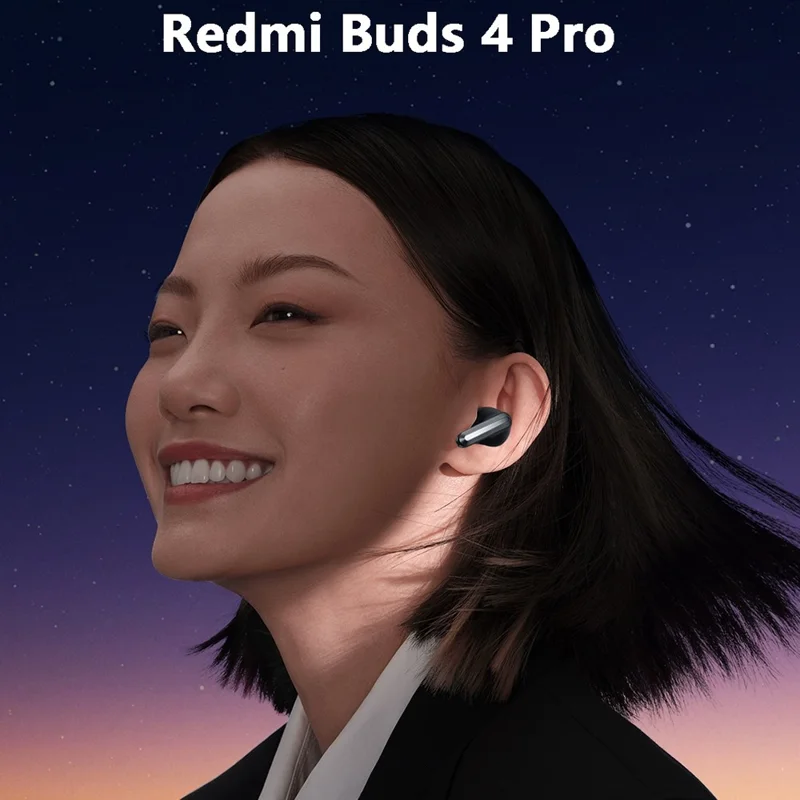 XIAOMI Redmi Buds 4 Pro Bluetooth-compatible 5.3 Wireless TWS In-ear Earphone Stereo Sound Noise Reduction Sports Earbud with Charging Case - White