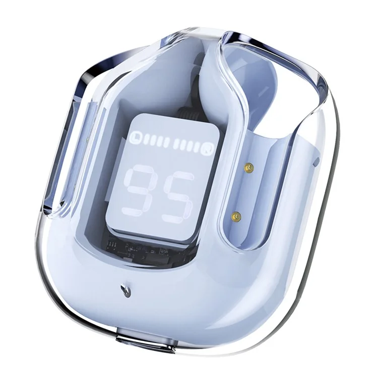 ACEFAST T6 TWS Wireless Bluetooth-compatible 5.2 Earphone Earbuds In-ear Stereo Music Calling Headset with Translucent Charging Case - Ice Blue
