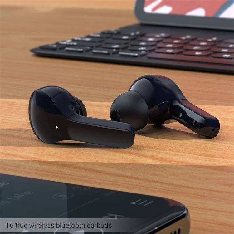 ACEFAST T6 TWS Wireless Bluetooth-compatible 5.2 Earphone Earbuds In-ear Stereo Music Calling Headset with Translucent Charging Case - Ice Blue