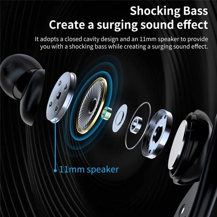 I27 Ohr Hook Design Kopfhörer Bluetooth 5.1 Wireless Headset TWS Ohrhörer Stereo Sound Sportbud Mit Ladekoffer