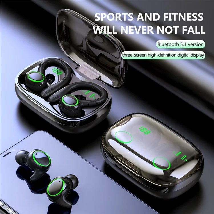 I25 TWS Wireless Bluetooth-compatible 5.1 Earphone Sweatproof Waterproof Stereo HiFi Sound Music Headset with LED Charging Case