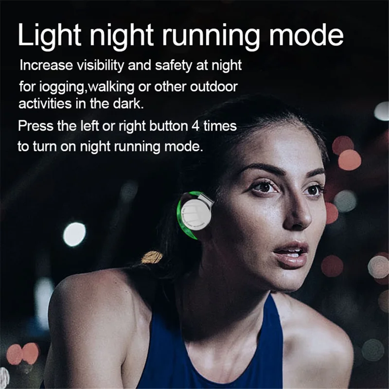 TWS-F2 Wireless Bluetooth-compatible 5.2 Wireless Earphone Stereo Sound Noise Reduction Low Delay Sports Running Headset with Charging Case - White
