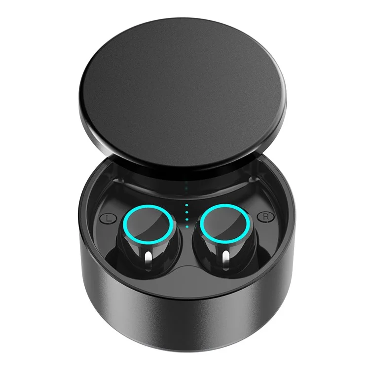 BS03 TWS Earphones Touch Control Design Bluetooth-compatible 5.0 Wireless Sports Headsets with Charging Case - Black