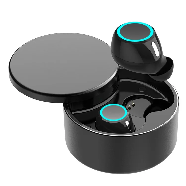 BS03 TWS Earphones Touch Control Design Bluetooth-compatible 5.0 Wireless Sports Headsets with Charging Case - Black