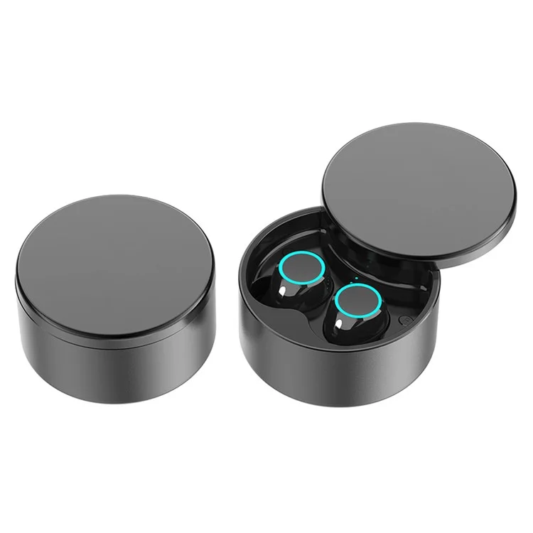 BS03 TWS Earphones Touch Control Design Bluetooth-compatible 5.0 Wireless Sports Headsets with Charging Case - Black
