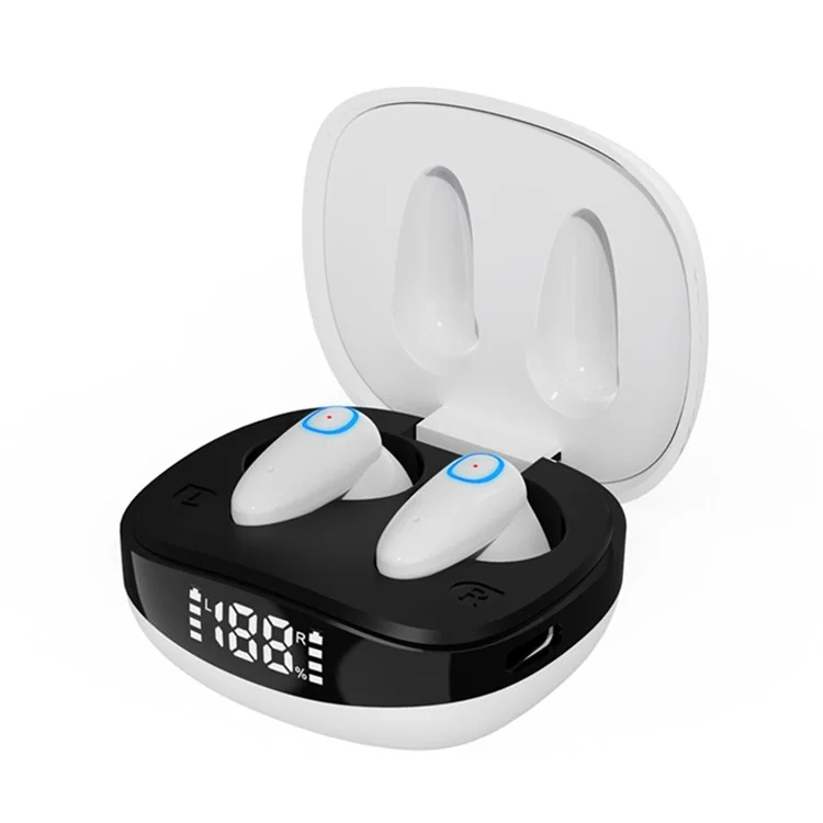Écouteurs Sans Fil Kolinsky KS55 Binaural TWS Mini Sports Headphone Touch Control Bluetooth 5.1 Casque de Jeu Avec Affichage Numérique - Blanche