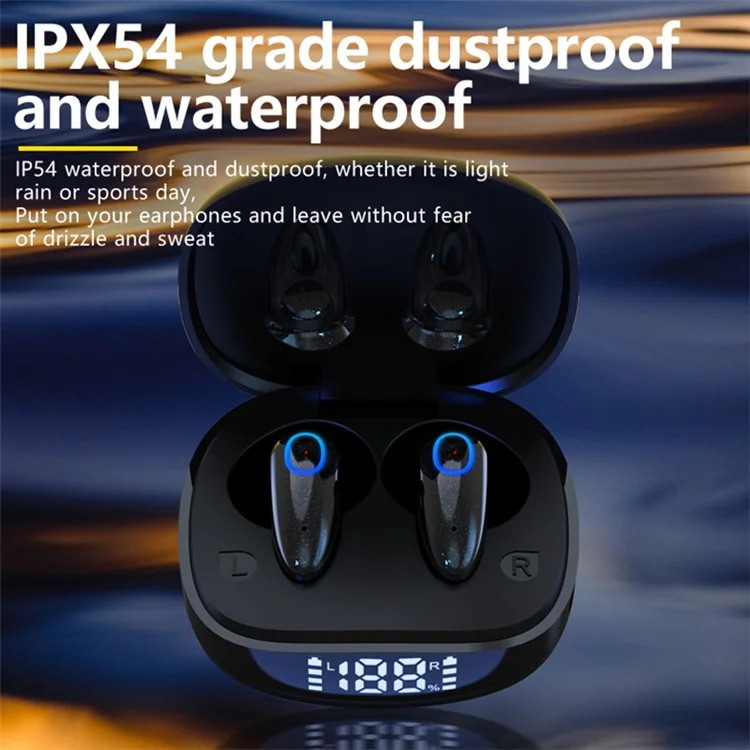 Écouteurs Sans Fil Kolinsky KS55 Binaural TWS Mini Sports Headphone Touch Control Bluetooth 5.1 Casque de Jeu Avec Affichage Numérique - Blanche