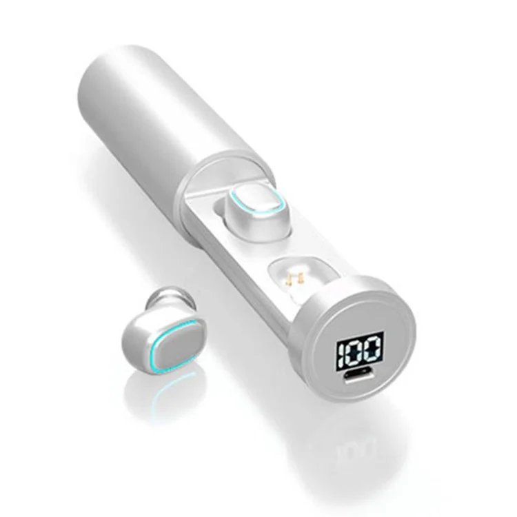 C1 Bluetooth Wireless In-ear Aurices TWS Auriculares Auriculares Auriculares Sound Sound Sports Rid-chanceling Con Estuche de Carga - Blanco