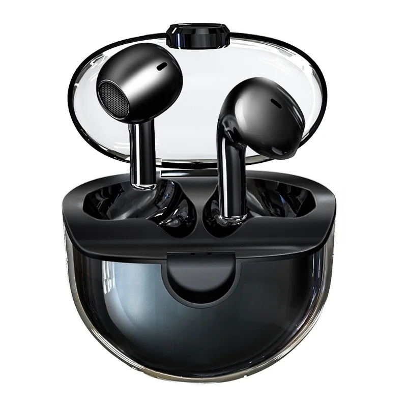 M6 Mini Cuffie Bluetooth Trasparenti HiFi con Controllo Touch Auricolari TWS - Nero