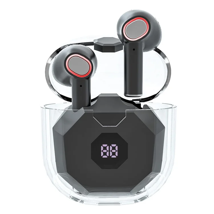 Xt3s Transparentes Design Bluetooth In-ear Earphone Sports Ohrhörer Headset Mit Digitalanzeige-ladekoffer