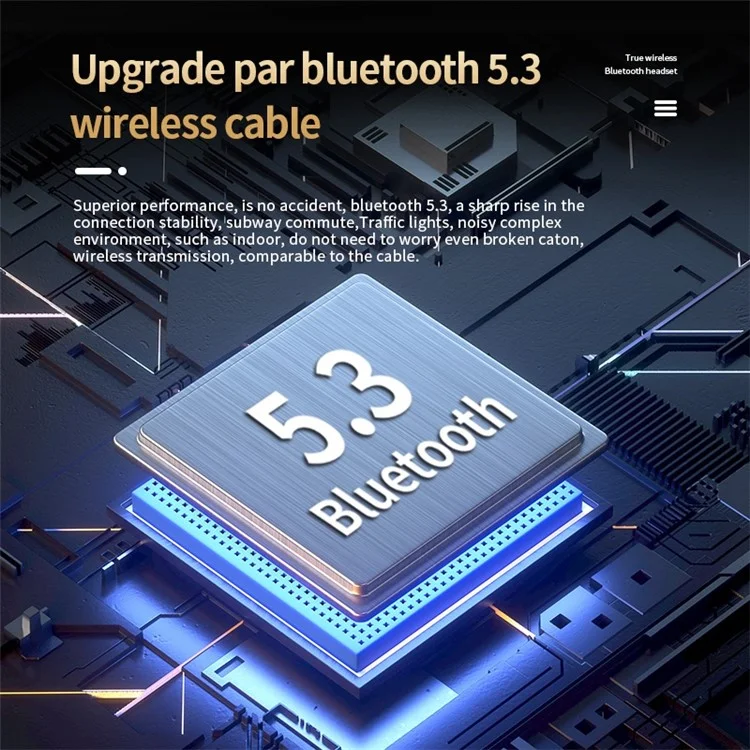 YD05 3 Modes Bluetooth-compatible 5.3 In-ear Earphone Power Bank Flashlight Noise Reduction Sports Headset with Digital Display Screen Charging Case
