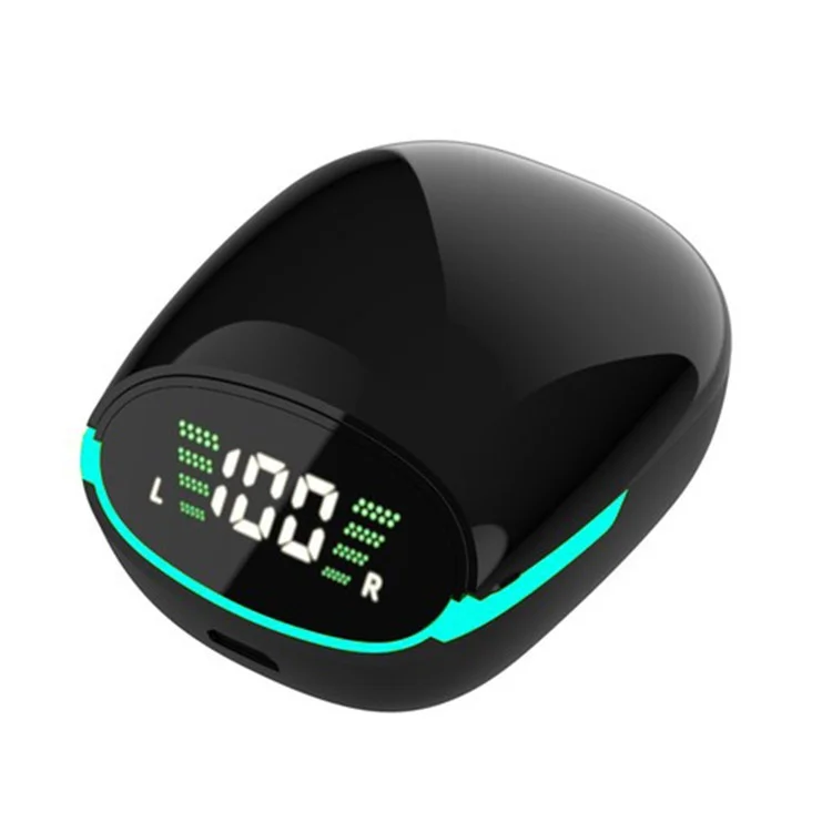 TG06 TWS Bluetooth-compatible 5.1 Wireless Earphone LED Lighting Headphone In-ear Headset with Digital Display Screen Charging Case