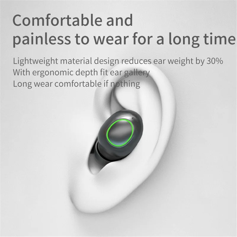 XG01 TWS Cuffie Wireless Bluetooth con Riduzione del Rumore, Luci LED, Auricolari In-ear con Schermo Digitale e Custodia di Ricarica - Rosso