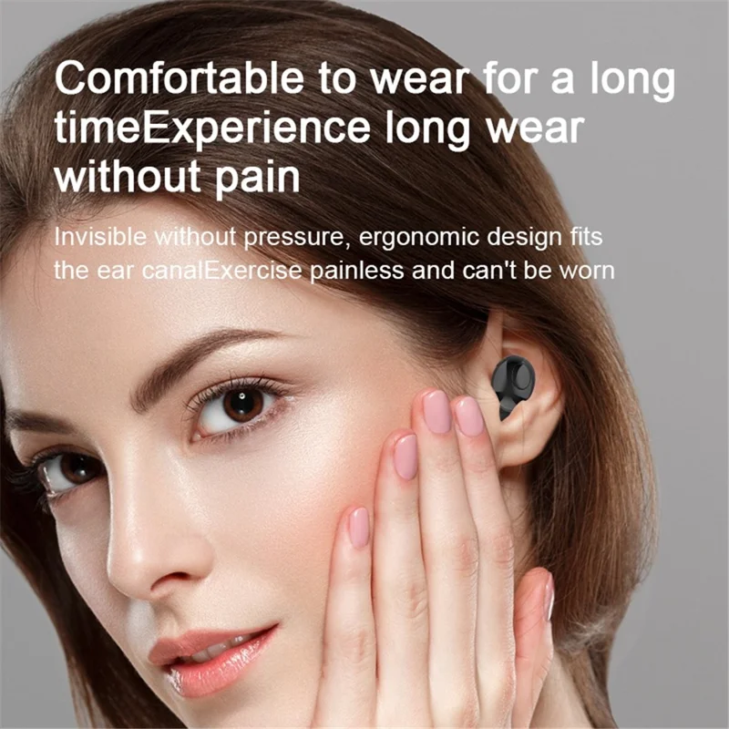 T8 Wireless Bluetooth-compatible Headset with Charging Case LED Digital Display Sports Earbuds - Pink