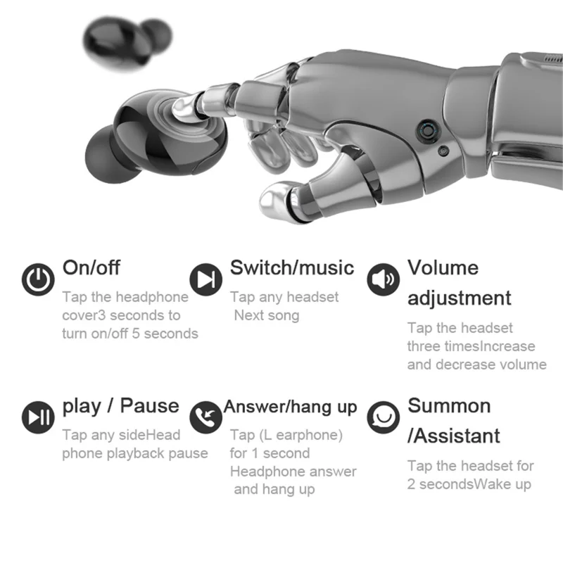 T8 Wireless Bluetooth-compatible Headset with Charging Case LED Digital Display Sports Earbuds - Pink