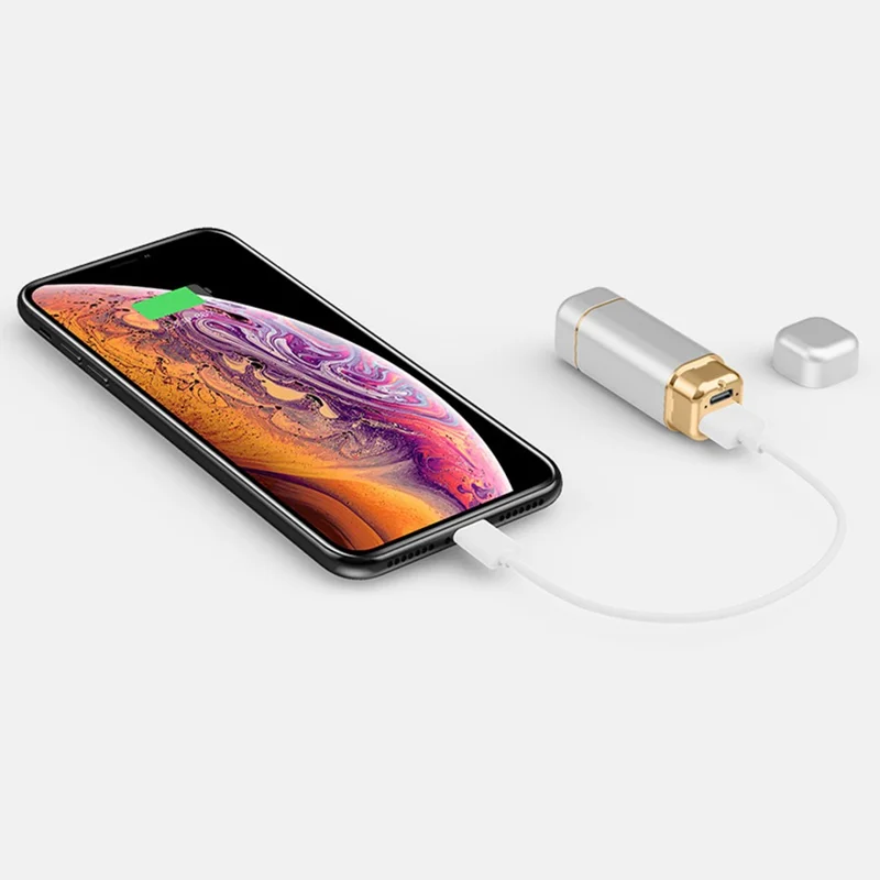 Single Wireless Earphone Mini Bluetooth-compatible Headset Sports Headphone with Lipstick-shaped Charging Case - Black